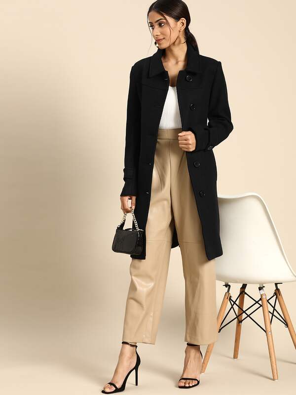 discount 68% Camaïeu Long coat Black M WOMEN FASHION Coats Elegant 