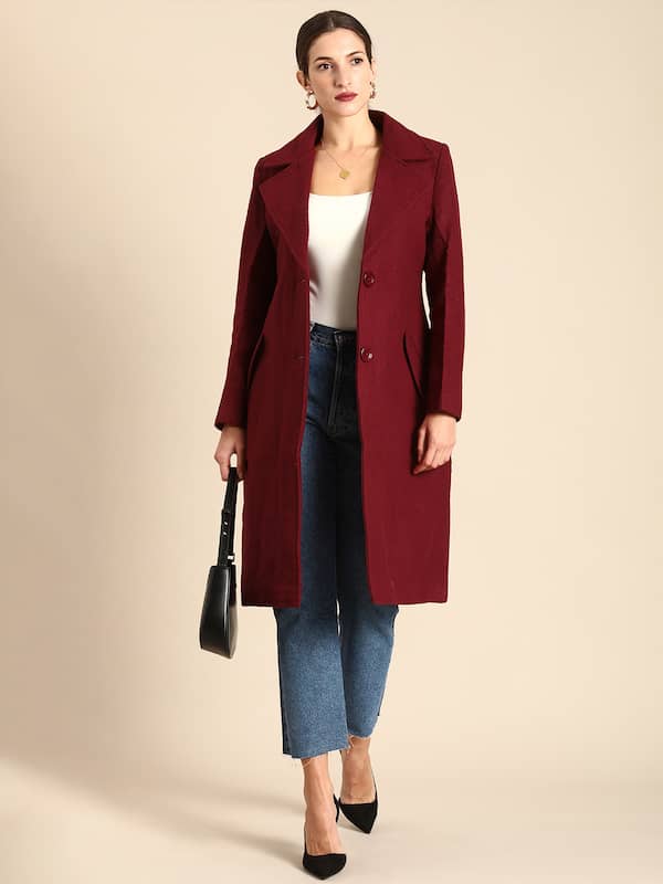 discount 64% Dunnes Long coat Red S WOMEN FASHION Coats Elegant 