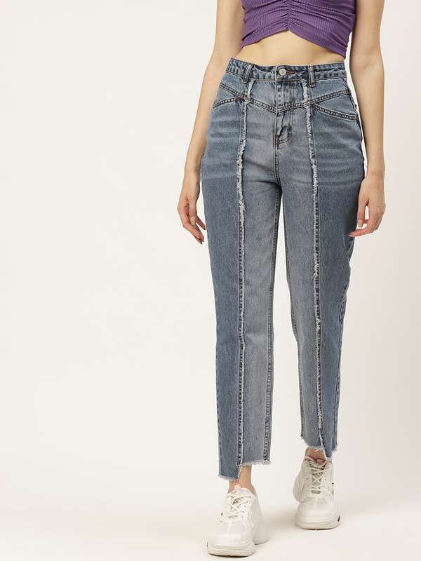 Mom jeans myntra clearance