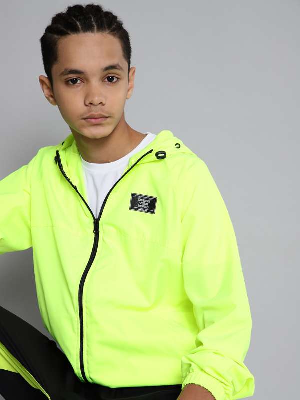 Neon green sale bomber jacket