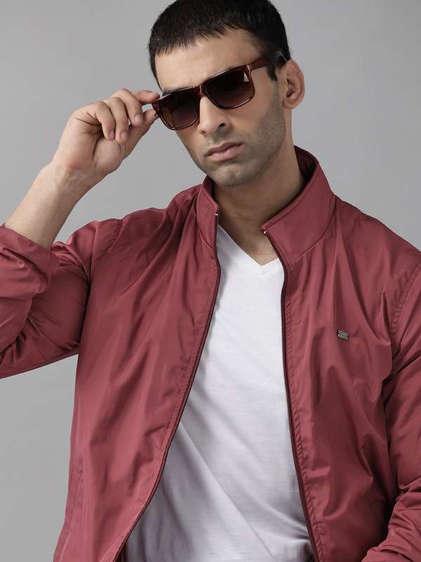 Roadster maroon bomber jacket clearance