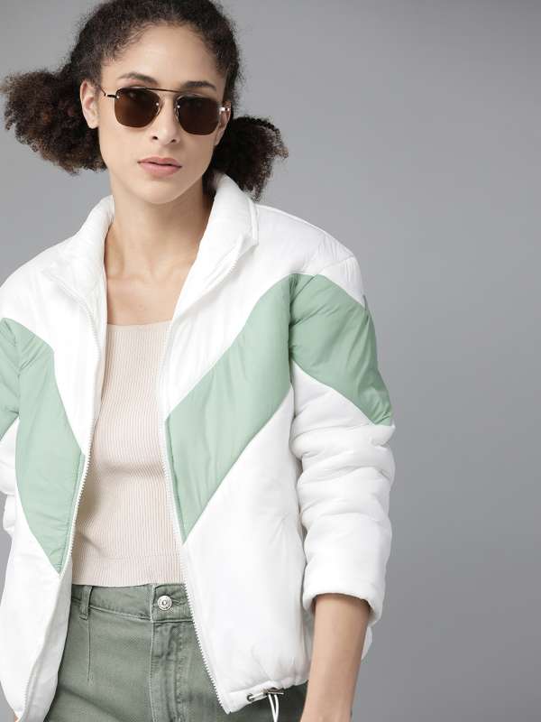 Green and store white jacket