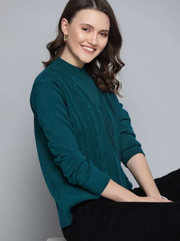 Ladies teal sweaters sale
