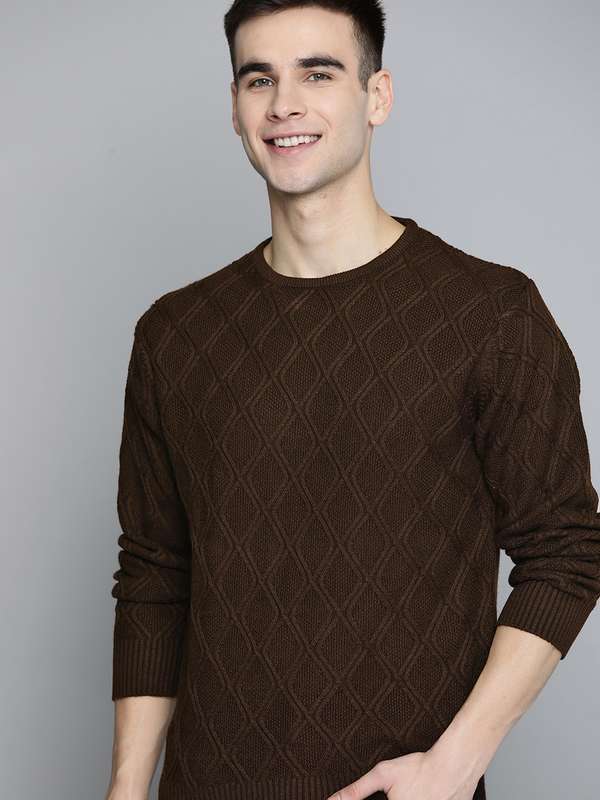 Men Brown Sweaters - Buy Men Brown 
