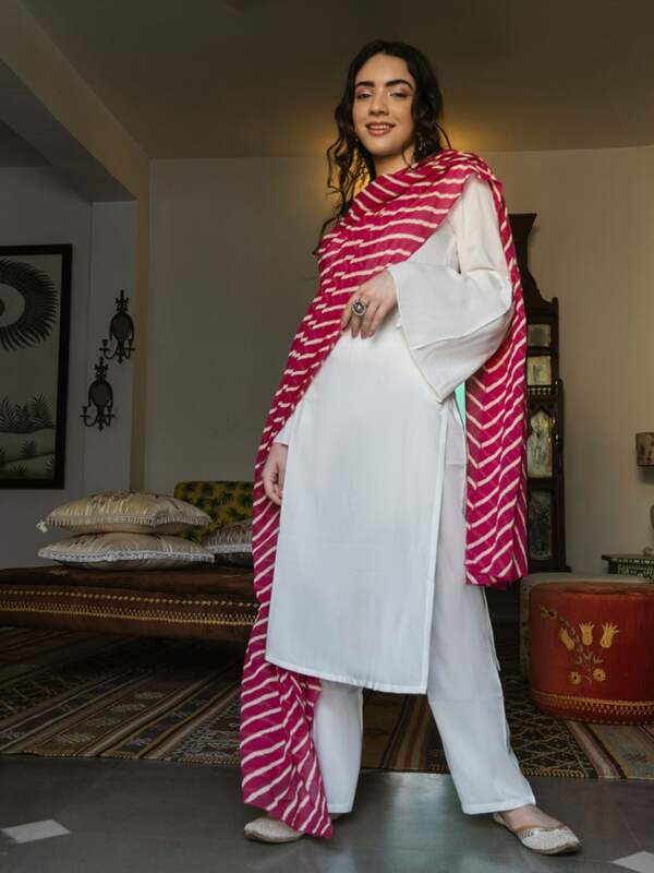 Buy White Kurta Suit Sets for Women by In Weave Online  Ajiocom