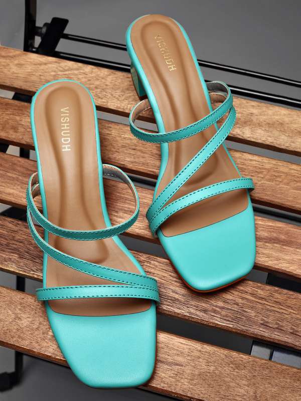 Teal coloured heels on sale