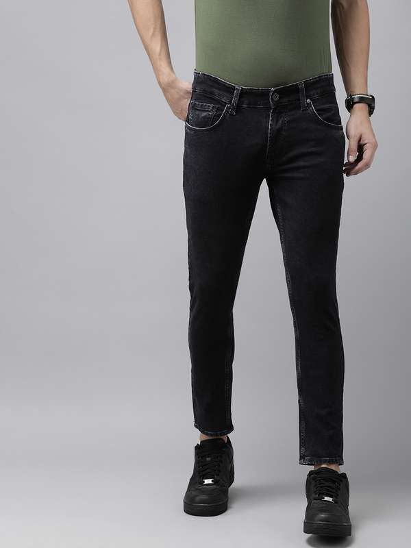 Spykar Black Slim Fit Mid Rise Clean 