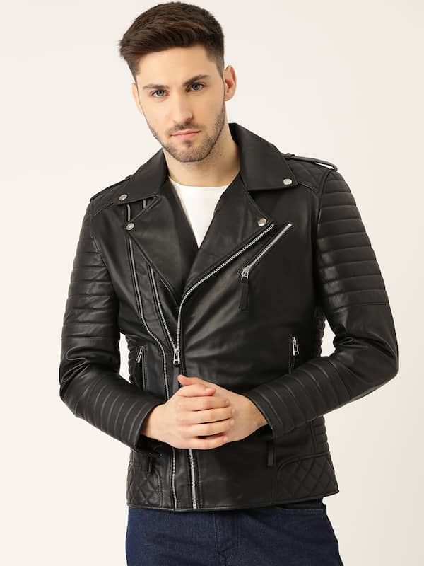 Mens Clothing Jackets Leather jackets Save 41% Eleventy Shiny Leather Biker Jacket in Black for Men 