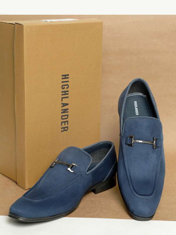 Blue suede formal shoes cheap