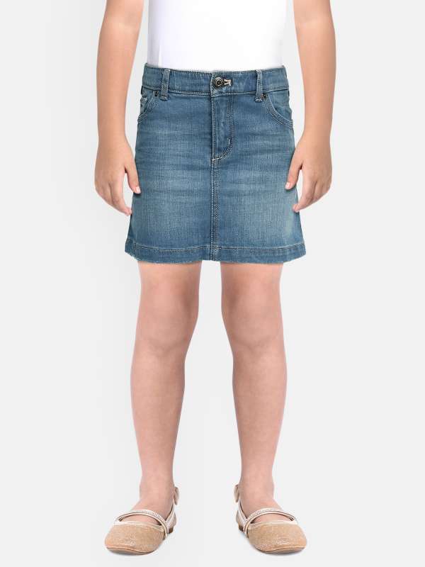 denim skirt myntra