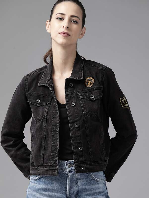 black denim jacket for girls kids(4-5 years, black) : Amazon.in: Fashion-kimdongho.edu.vn