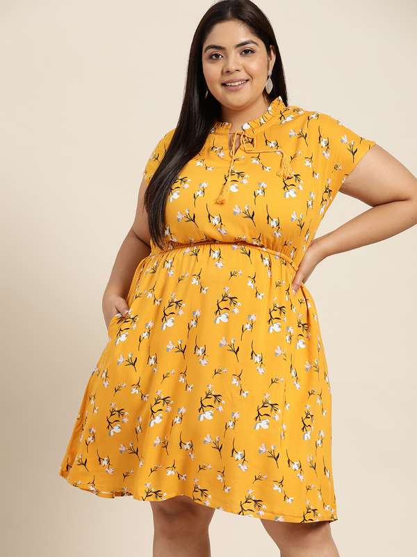 plus size dresses myntra
