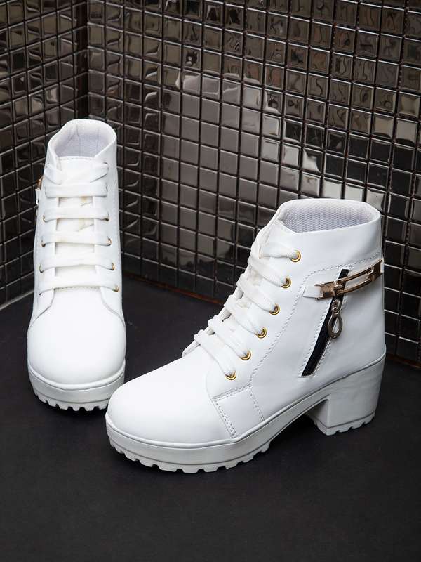white colour boots