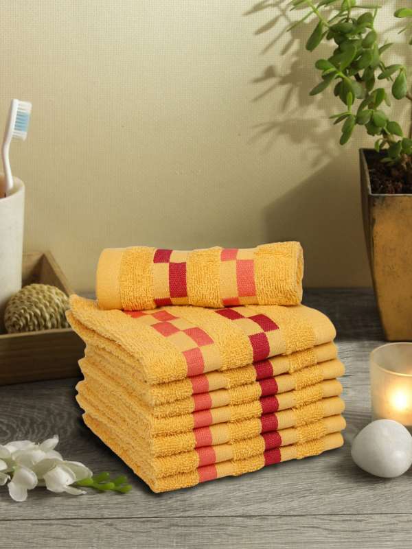 Yellow face towels store
