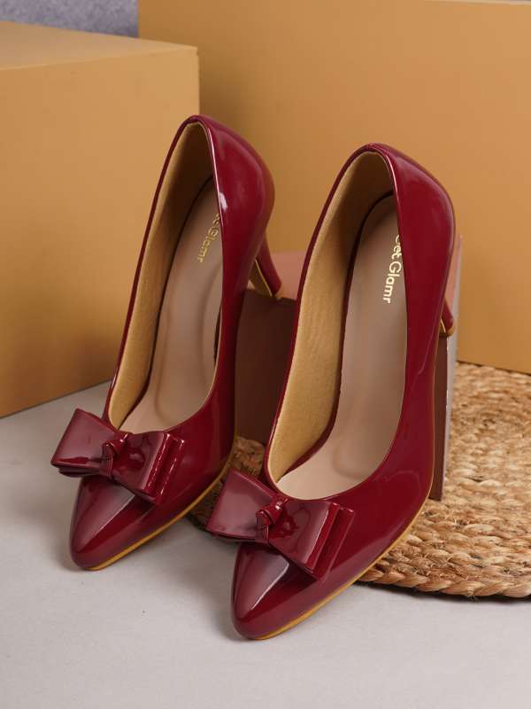 Get Glamr Maroon Heels Buy Get Glamr Maroon Heels online in India