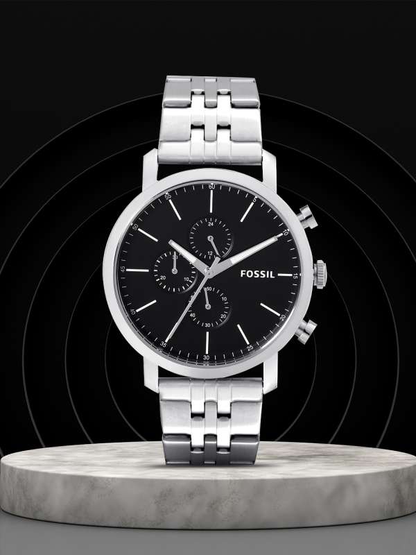 Fossil Me 113 Silver Black Analog Watch 393448 Ht Ml Buy Fossil