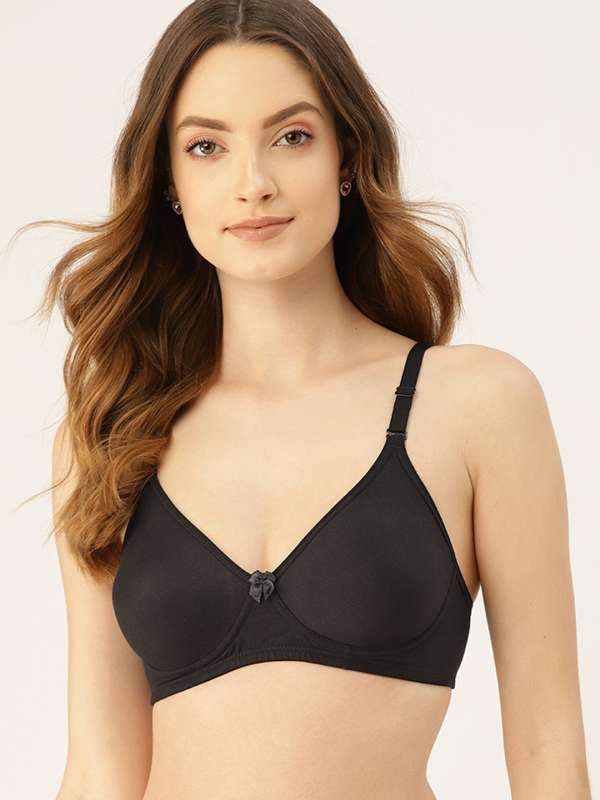 DressBerry Black Solid Non-Wired Lightly Padded T-shirt Bra DB-HNS-BRA-009A