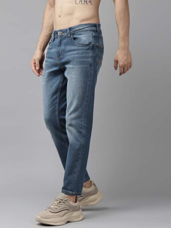 Diverse Faded Mens Blue Jeans Skin Fit Full Length Pant