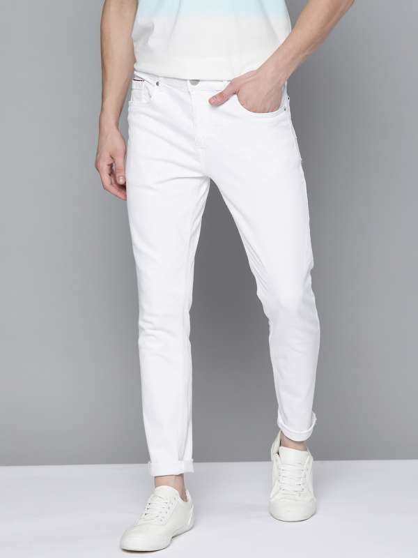 White jeans myntra clearance