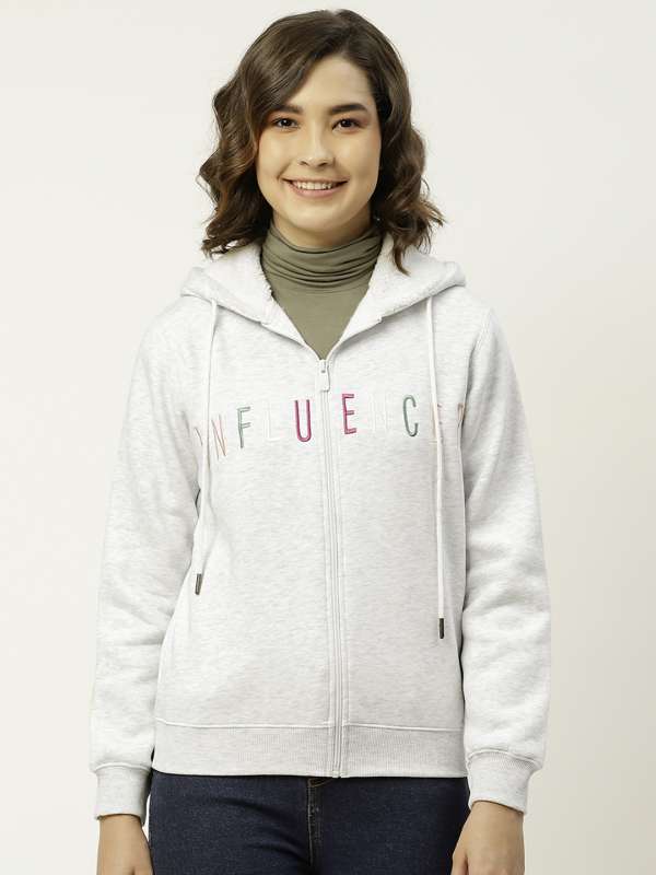 white hoodie myntra