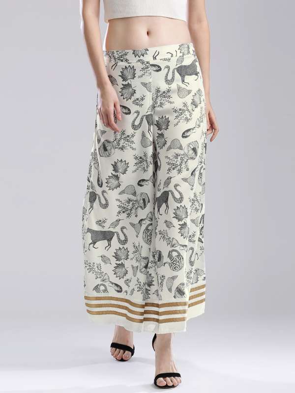 printed palazzo pants myntra