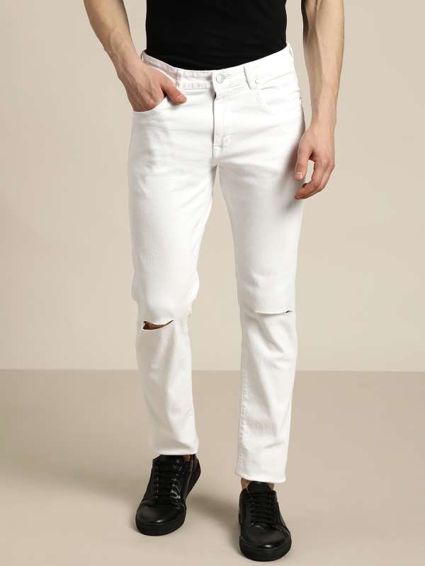 Myntra white jeans online