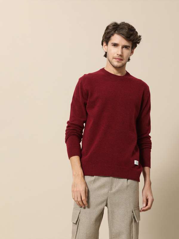Maroon oversized sweater online