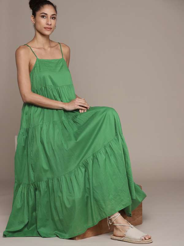 mango green maxi dress