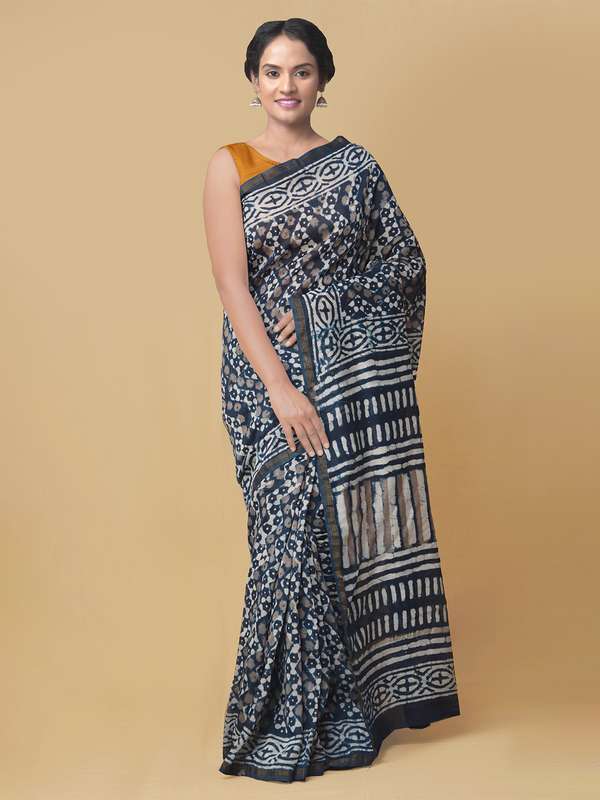 Indigo saree myntra Clearance