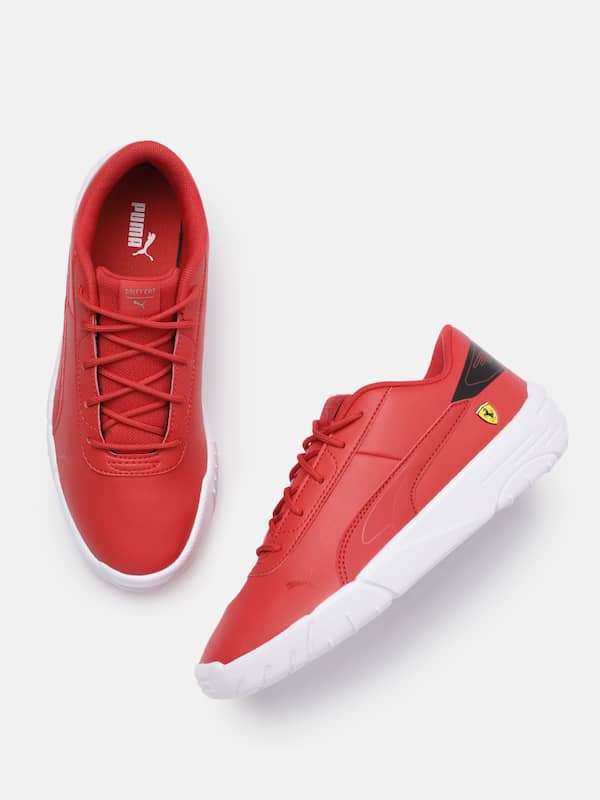 puma red long shoes
