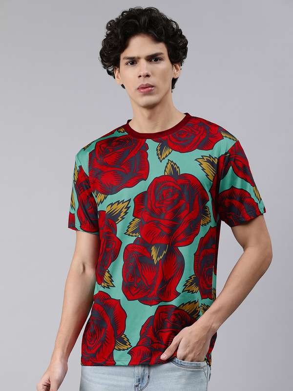 mens flower t shirts