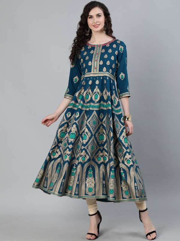 Handloom anarkali clearance kurtis