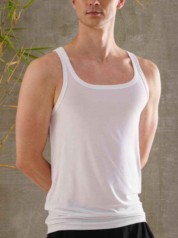Square neck white vest discount