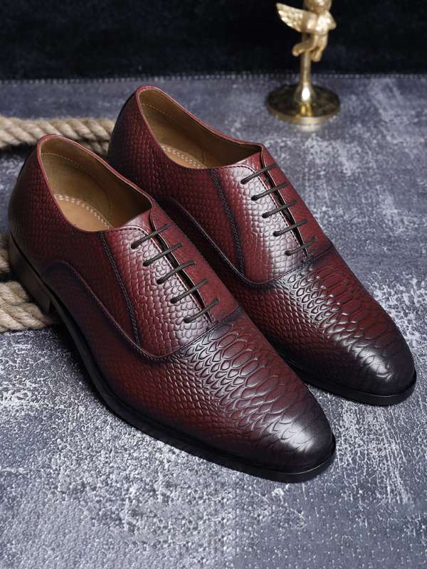 Mens red leather shoes sales