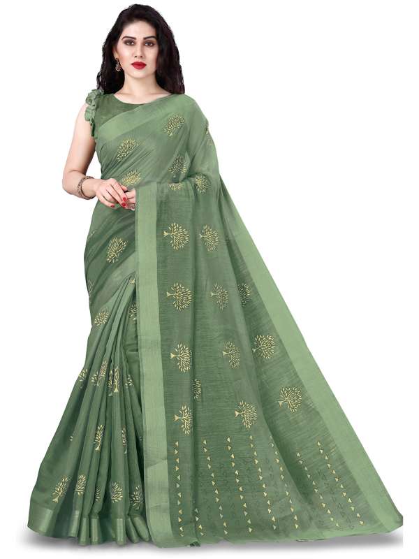 Myntra top golden saree