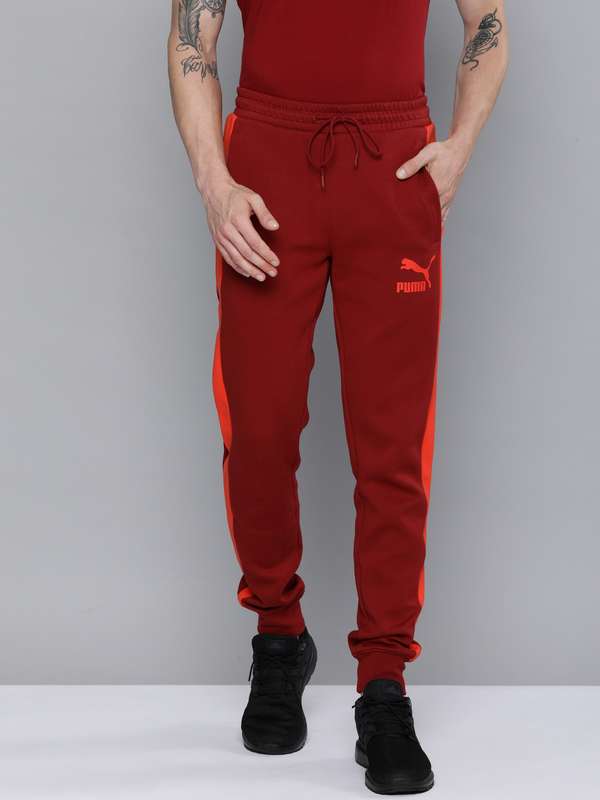 red puma pants