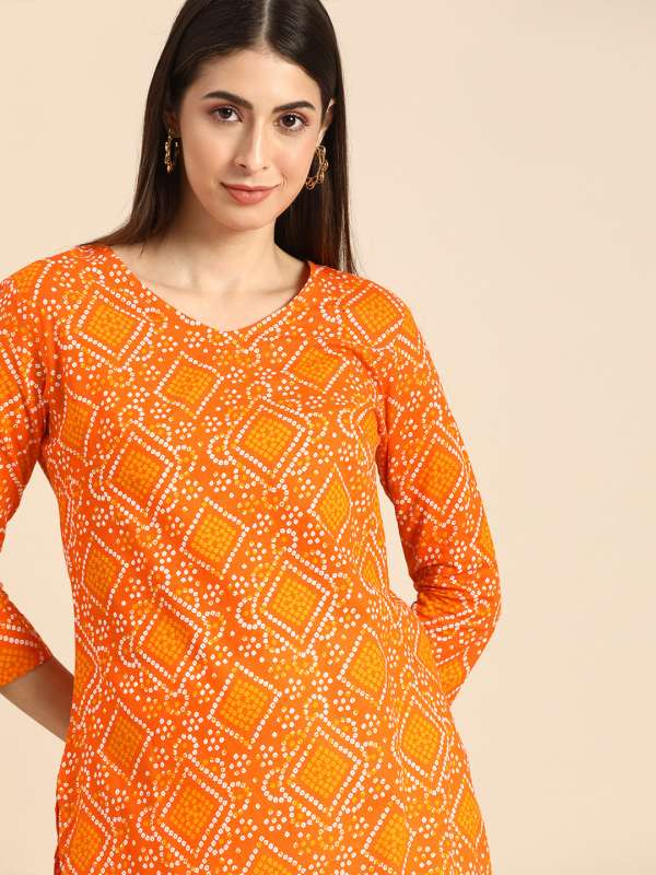 orange colour kurti online