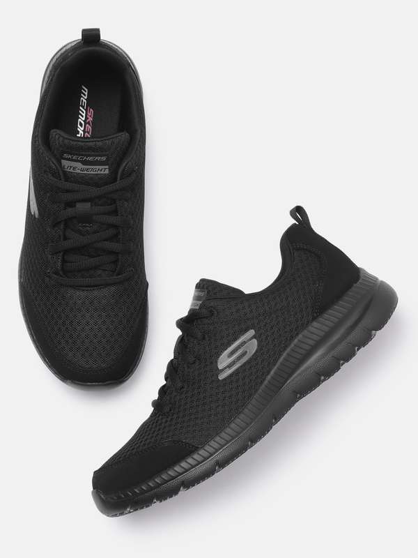 skechers plain black