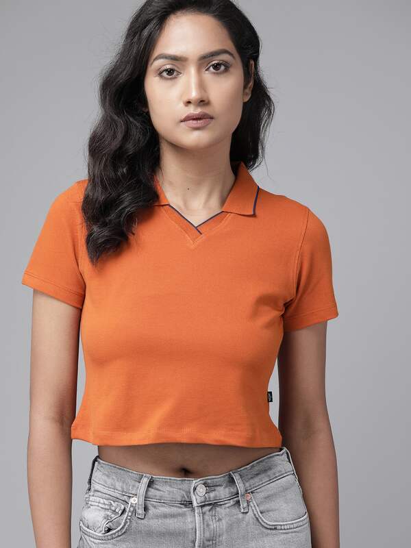 Stradivarius crop top Orange L WOMEN FASHION Shirts & T-shirts Crop top Basic discount 70% 