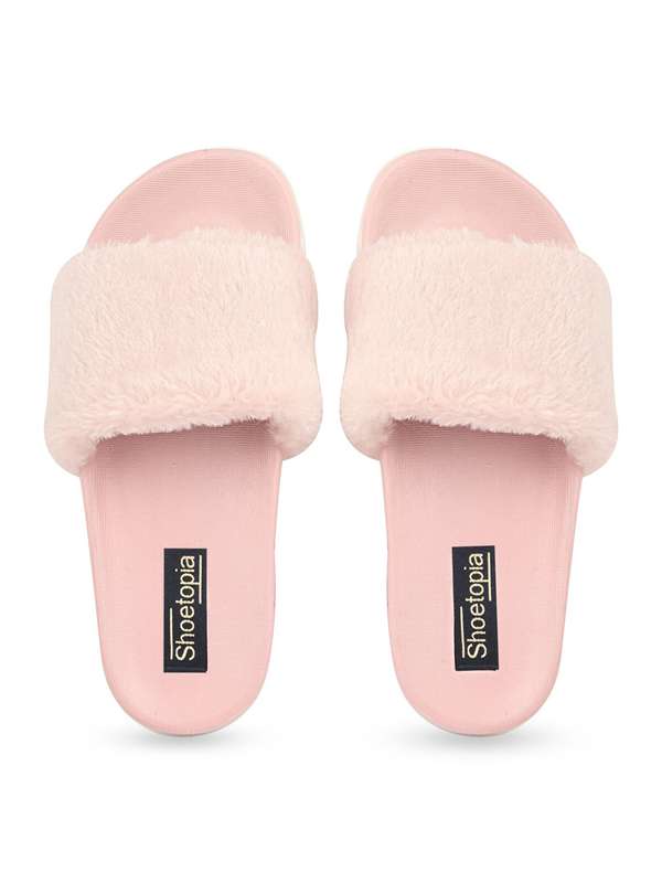 Fur slippers myntra Clearance