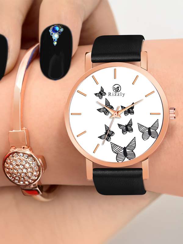 Girls watch in deals black colour