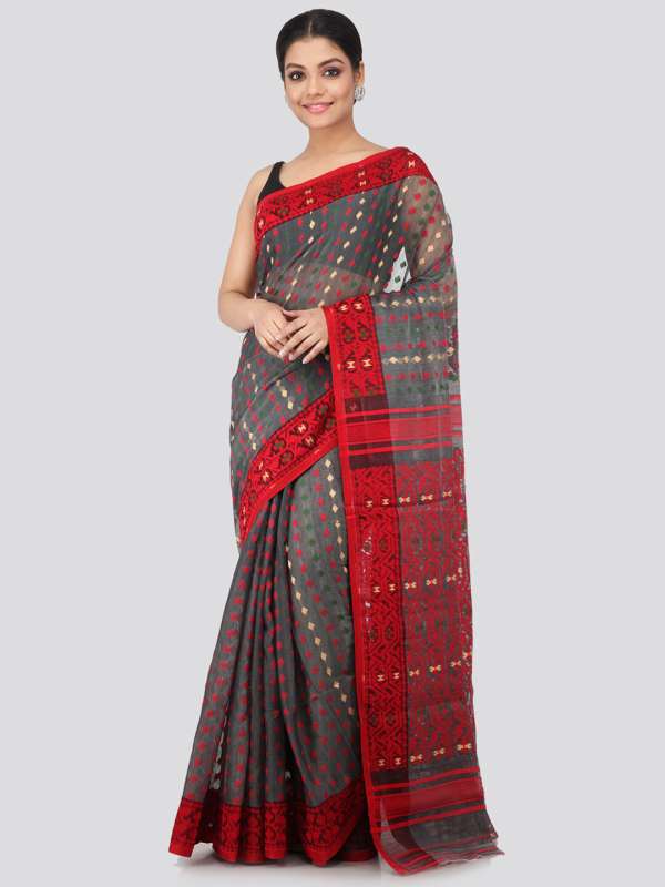 Myntra dhakai shop jamdani saree