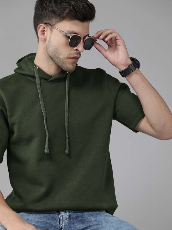 Half sleeve deals hoodie myntra