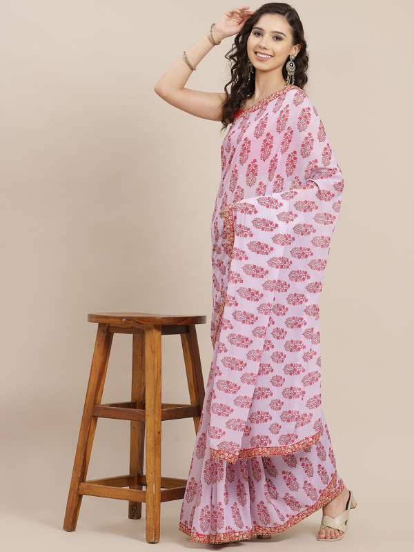 Buy Inddus Red Printed Saree Myntra