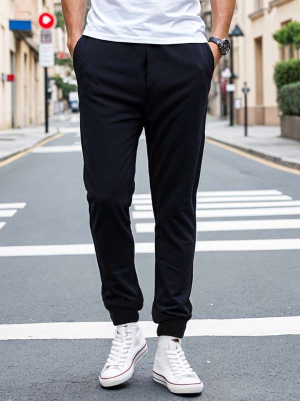 Mens navy blue joggers deals