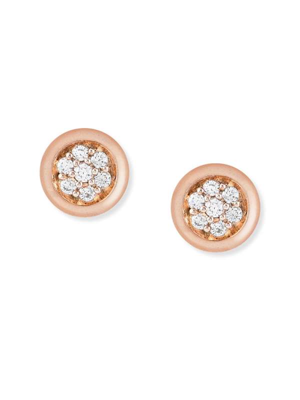 Rose gold shop studs earrings