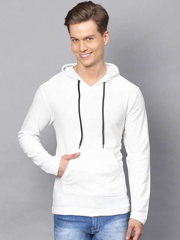 white hoodie myntra