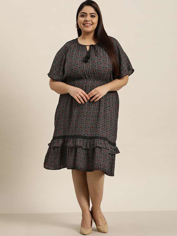plus size dresses myntra