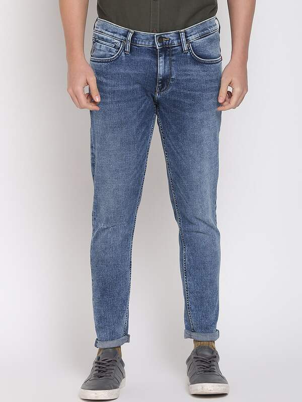 New Men's Lee Brooklyn Jeans One Wash Dark Blue Regular Fit Comfort Leg Denim