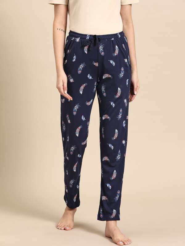 Jockey Womens Cotton Lace Trim on Pocket Printed Track Pant  Online  Shopping site in India